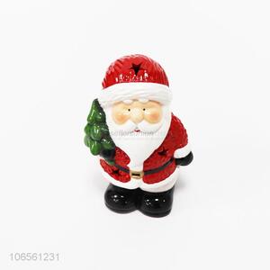 Top quality Father Christmas shaped ceramic figurine for home decor