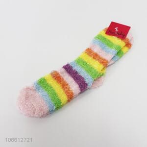Wholesale Colorful Soft Plush Warm Socks For Women