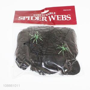 Whosale halloween spider web decoration party supplies fake spooky spider cotton stretchy web