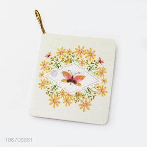 Excellent quality rectangle flower printed paper greeting card