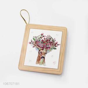 Customized cheap rectangle flower printed paper greeting card