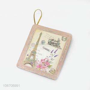 OEM factory rectangle flower printed paper greeting card