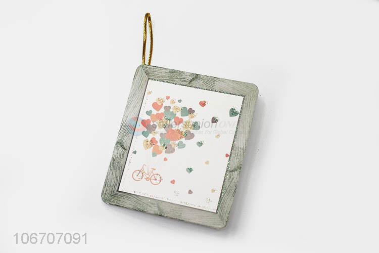 Low price rectangle flower printed paper greeting card