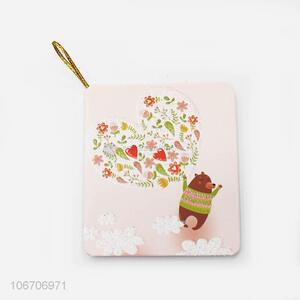 China supplier rectangle flower printed paper greeting card