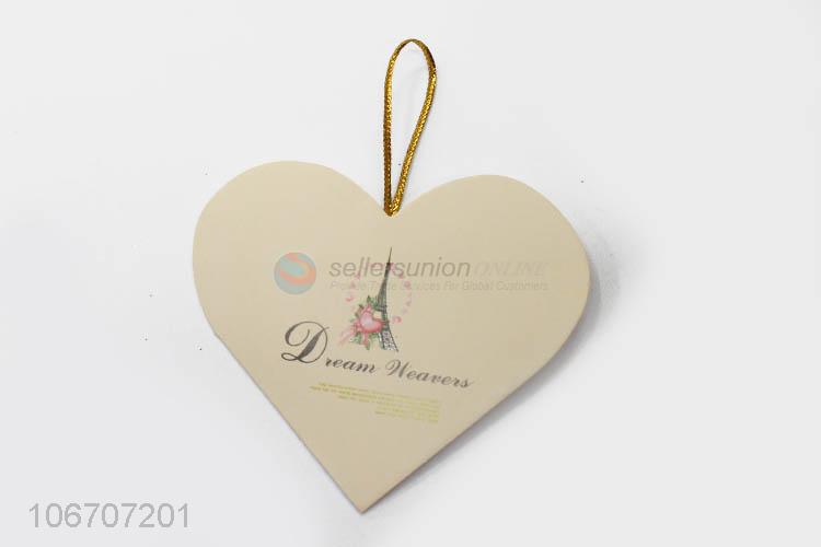 Best selling custom logo heart shape paper greeting card