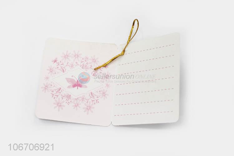 China maker rectangle flower printed paper greeting card