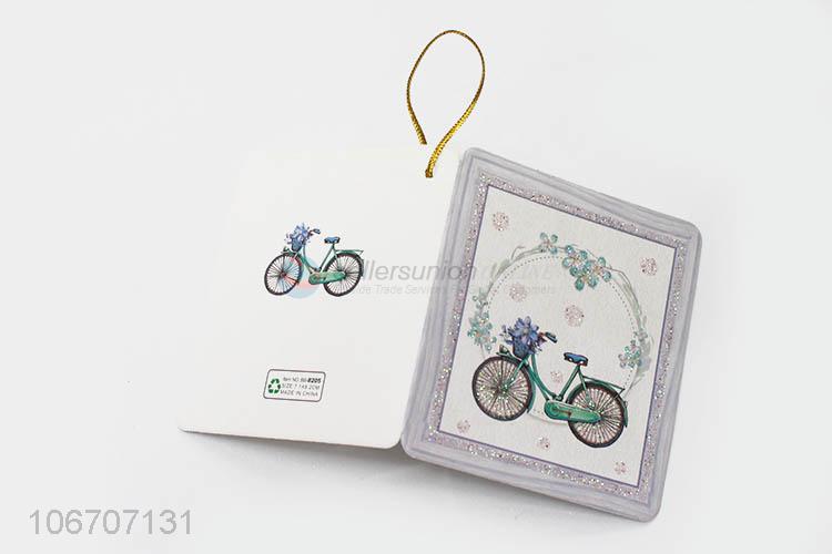 High sales rectangle flower printed paper greeting card