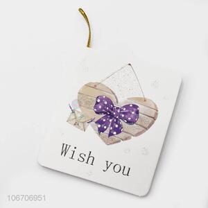 Hot selling rectangle flower printed paper greeting card