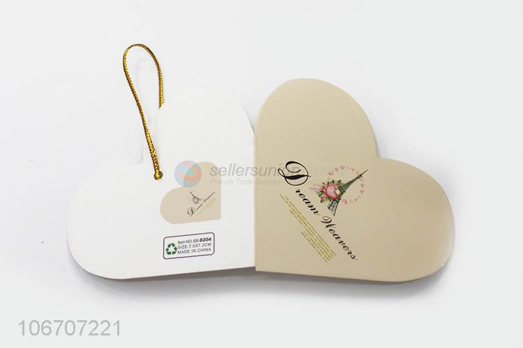 Professional supply custom logo heart shape paper greeting card