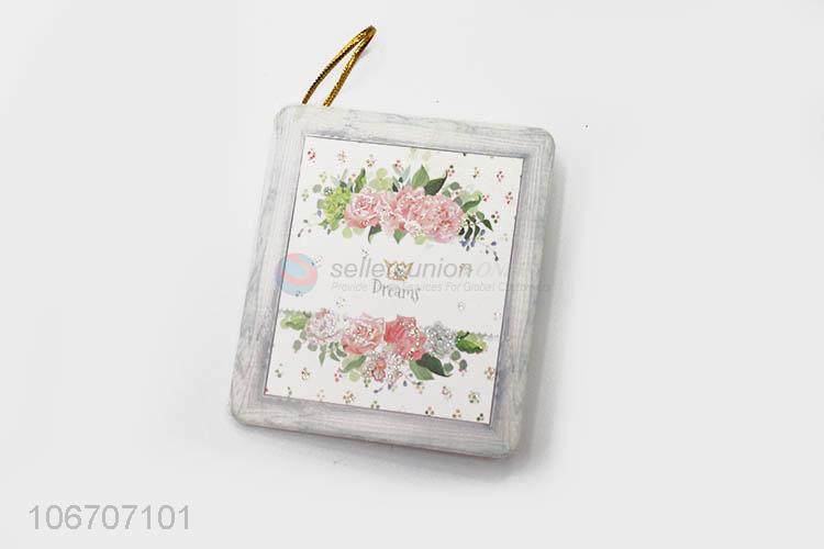 Best selling rectangle flower printed paper greeting card