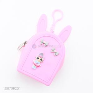 Hot Selling Cartoon Girls Pattern Small Mini Silicone Coin Purse