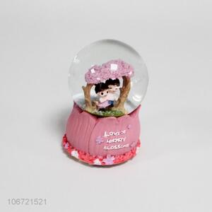 Custom Decorative Crafts Snow Ball With Light And Music