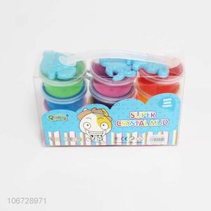 Wholesale 12pcs non-toxic crystal mud slime modeling clay