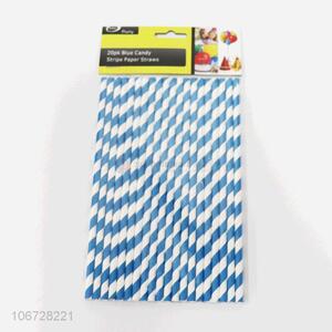 Lowest price eco friendly biodegradable striped paper straw