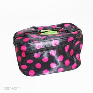 Wholesale trendy polka dot printed cosmetic bags