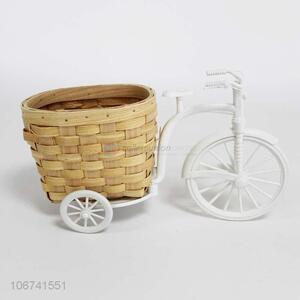 New arrival bicycle design bamboo weaving basket storage basket