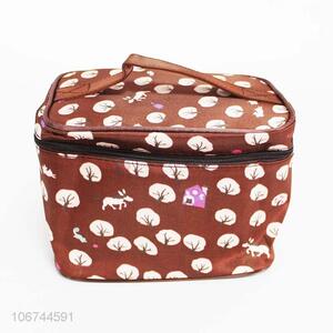 New products cartoon tree printed makeup cosmetic bag