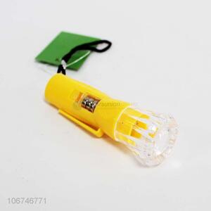 Good quality yellow portable plastic flashlight