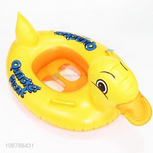 Unique design safe pvc inflatable duck baby swimming ring for kids