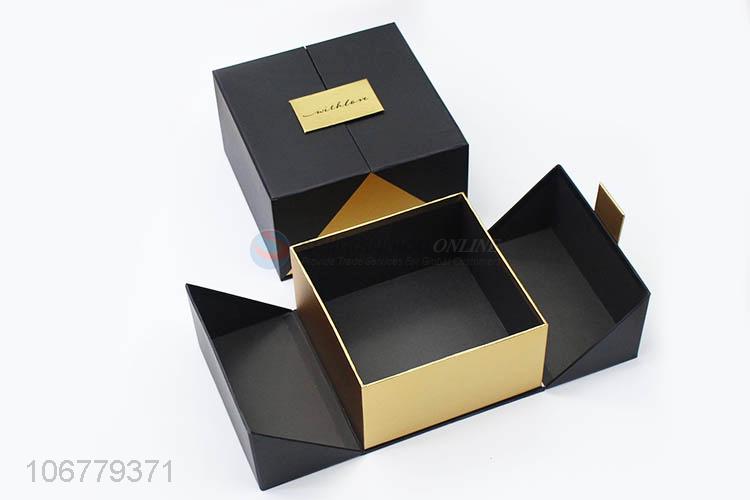 Wholesale luxury 2pcs/set double slide-opening door paper gift box