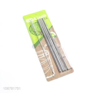 Hot selling 5pcs reusable 304 stainless steel straw and brush set