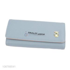 Wholesale Portable Leather Purse Fashion Foldable Wallet