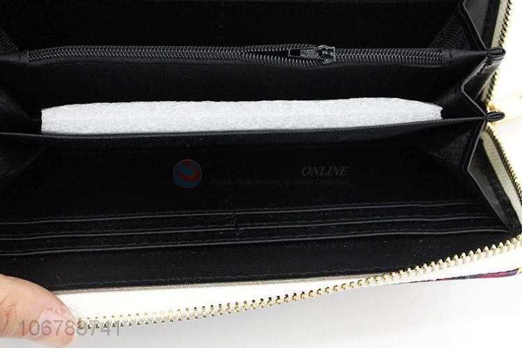 Fashion PU Leather Wallets With Zipper For Women