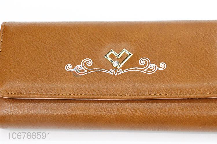 Popular PU Leather Long Wallet For Women