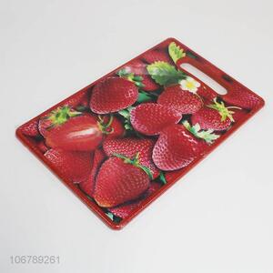 Good Sale Strawberry Pattern Plastic Chopping Board