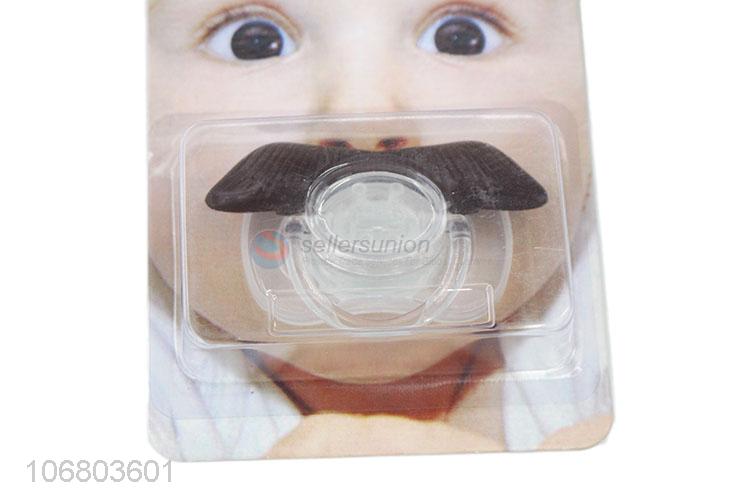 Latest style cartoon moustache silicone baby nipples teething pacifier