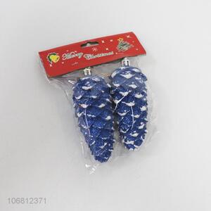 Competitive price Christmas tree ornaments glitter plastic pinecones