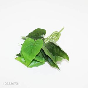 Wholesale newest simulation green plant leaves plastic leaves