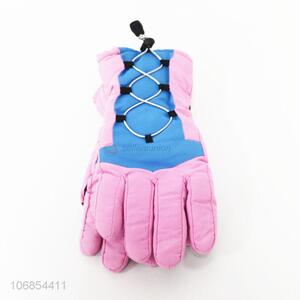 Wholesale fashion women waterproof winter warm ski gloves