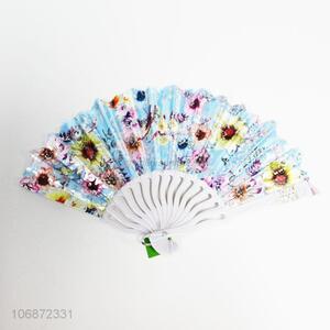 New Design Fashion Flower Pattern Hand Folding Fan