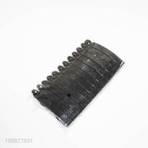 Suitable price 12pcs black acrylic stones plastic hairpins