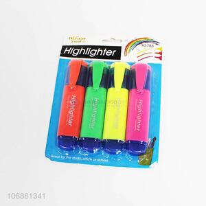 Premium quality 4pcs multi-color fluorescent highlighter