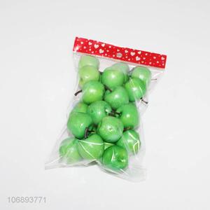 Promotional 25pcs simulation green apple artificial apple for decoration