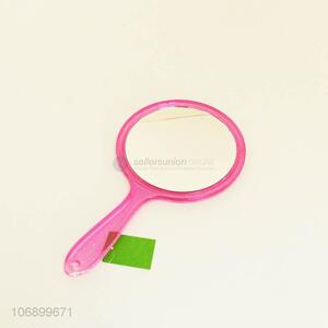 Wholesale price double sided round handheld makeup mirror