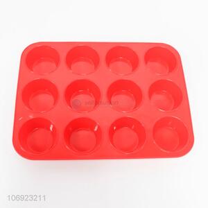 Hot sale reusable 12 cavity silicone cake molds baking tools