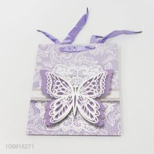 High Quality Colorful Butterfly Design Paper Gift Bag