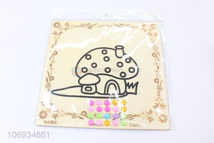 Wholesale Mushroom Pattern Children'S Diy Craft Set Snow Mud Clay Painting Board With Clay