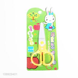 Factory sell children plastic handle safely cutting paper scissors