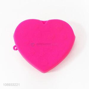 Custom Heart Shape Portable Silicone Coin Purse