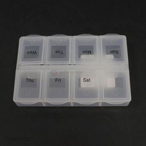 High quality 8 compartments plastic pill case for travel
