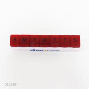 Customized logo 7-day plastic pill case pill box with high quality