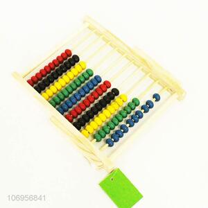 Good Sale Colorful Beads Wooden Frame Counter Abacus Toys
