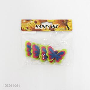Cute Design 4 Pieces Butterfly Shape Decorative Felt Sticker