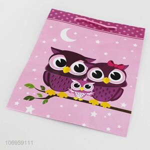 Good Sale Owl Pattern Portable Colorful Paper Gift Bag