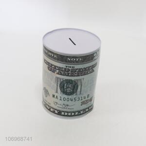 Low Price Tinplate Money Box Coin Saving Round Coin Bank
