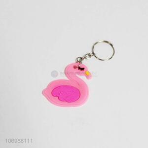 Hot Sale Flamingo Shaped Soft Silicone Keychains